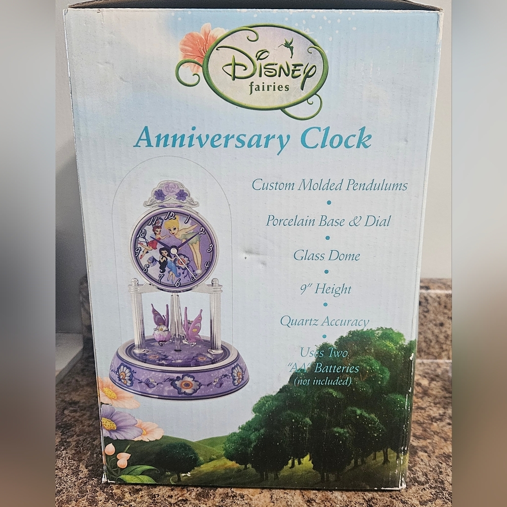 M.Z. Berger & Co. Tinker Bell & Friends Disney Fairies Anniversary Clock- NWT - Picture 2 of 3